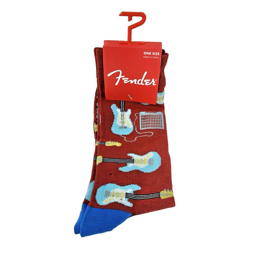 Official Fender Red Socks Shoe Size 7-13 New Factory Sealed